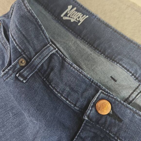 Mugsy Studio Blue Jeans Mens 38x34 Blue Stretch Denim Straight Leg FLX3NSB - Picture 3 of 10